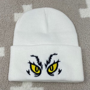 Dr Seuss The Grinch Who Stole Christmas Eyes 8&quot; knit Cuffed Beanie