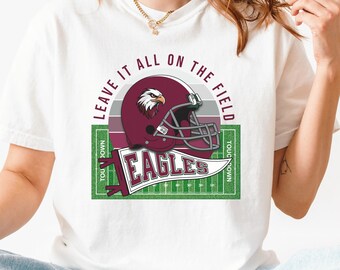 Eagles Football Mascot Comfort Colors Tee: School Spirit Game Day Shirt