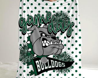 Manta polar de la mascota de los Bulldogs: Manta para aficionados a los deportes el día del partido