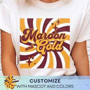maroon and gold shirt