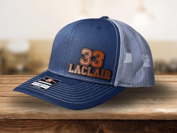 Custom Hat with Jersey Number and Name Personalized Hat for Football Player Leather Patch Hat for Sports Fan Gift Richardson 112 Hat Dad Hat