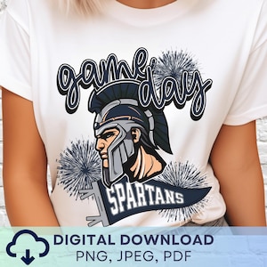 Digital Download Spartans Pennant PNG, Spartans Mascot JPEG, Favorite Team Graphic, School Spirit Game Day PNG for Teacher