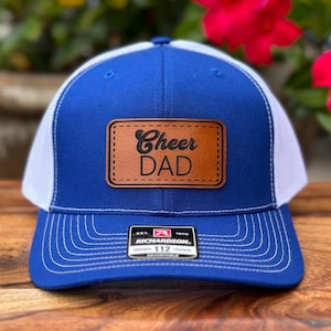 Gorra personalizada para papá animador con parche de cuero, regalo para el Día del Padre, gorra con parche de cuero para papá bailarín, gorra personalizada para papá deportista.