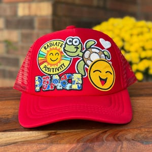 Girls' Turtle Trucker Hat: Applique Patch Foam Snapback