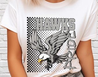 Digital Download Hawks Pride PNG, Hawks Mascot JPEG, Favorite Team Graphic, School Spirit Game Day PNG for Teacher