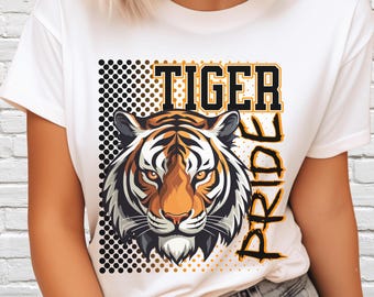 Download digitale Tiger Pride PNG, mascotte Tigers JPEG, grafica della squadra preferita, giornata di gioco dello spirito scolastico PNG per insegnanti