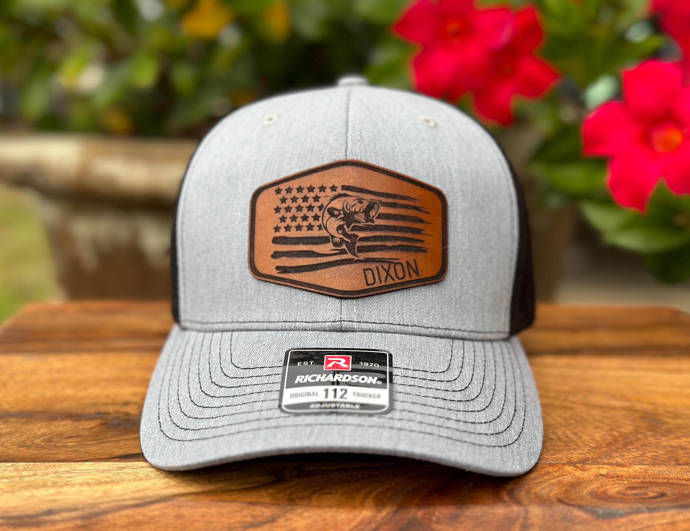 Retro Vintage Style Hunter Fishing American Embroidery Trucker Hat Cap 112 Fish skeleton Embroidered Richardson 112 Truckers hat 6  main image 2