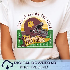 Digital Download Panthers Football PNG, Panthers Mascot Leave It All on the Field JPEG, Favorite Team Graphic, Teacher School Spirit PNG