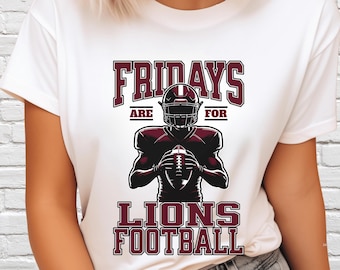 Game Day Lions Football PNG: Mascot Graphic (Digital Download)