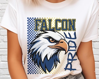 Download digitale Falcon Pride PNG, mascotte Falcons JPEG, grafica della squadra preferita, spirito scolastico per il giorno della partita PNG per l'insegnante