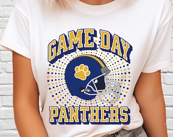 Dzień meczu futbolowego drużyny Panthers PNG: Grafika maskotki (pobieranie cyfrowe)