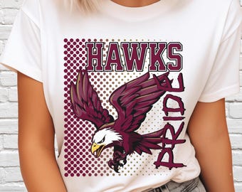 Digital Download Hawks Pride PNG, Hawks Mascot JPEG, Favorite Team Graphic, School Spirit Game Day PNG for Teacher