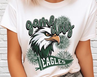 Digital Download Game Day Eagles PNG, Eagles Mascot JPEG, Favorite Team Graphic, School Spirit Game Day PNG for Teacher