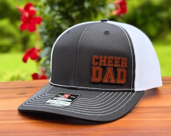 Custom Sports Dad Hat with Leather Patch, Choose Cheer Dad or other Personalization