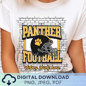 Digital Download Panthers Football PNG, Panthers Mascot School Spirit JPEG, Favorite Team Graphic School Spirit PNG, Paw Print