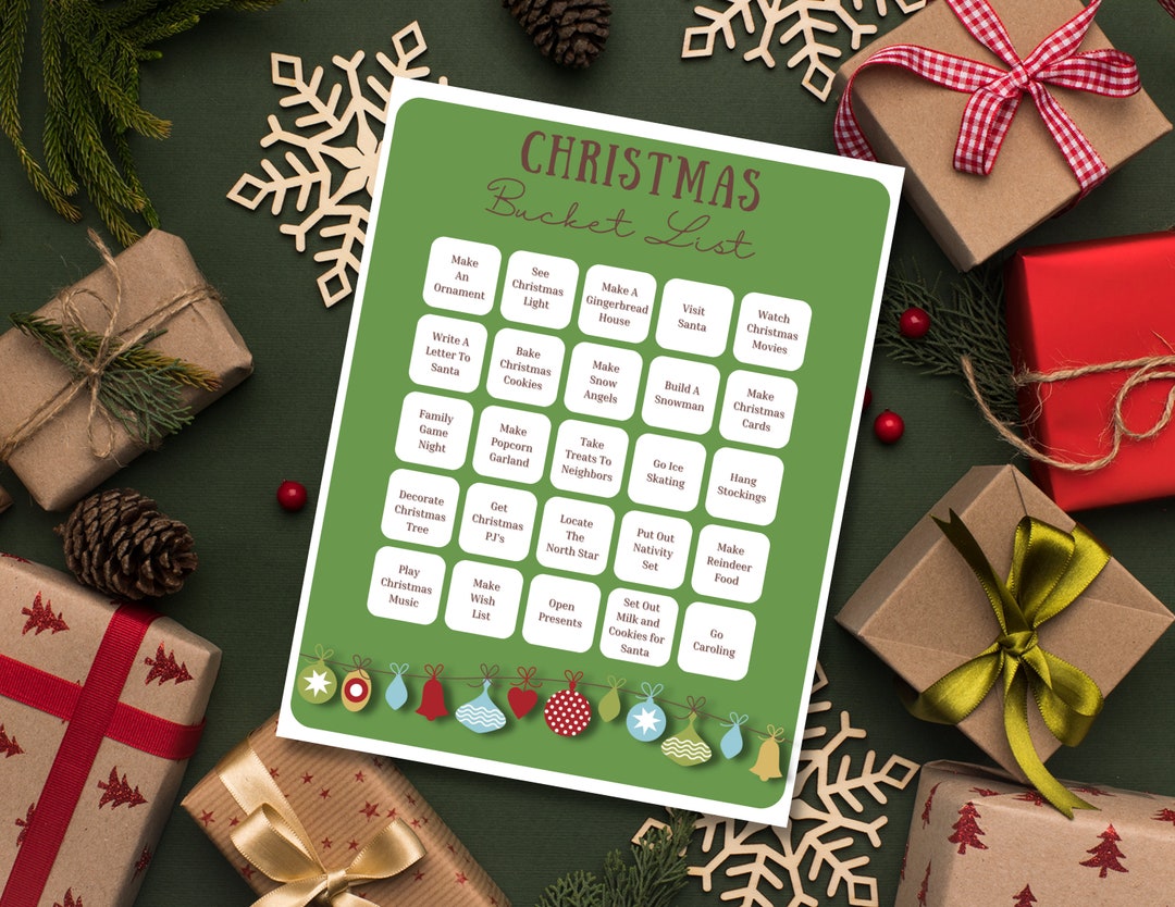 Christmas Bucket List Printable Bucket List Printable Christmas