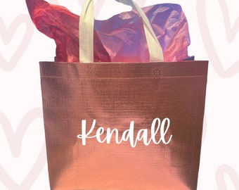 Personalisierte Geschenktasche, Holographische Geschenktasche, Einkaufstasche, Geburtstagsgeschenktasche, Weihnachtsgeschenktasche, Bachelorette Geschenktasche, Willkommenstasche