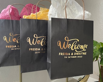 Bride and Groom Welcome Gift Bags/Party Gift Bags/Wedding Gift Bags/Customized Gift Bags/Personalized Bags/Favor Bag