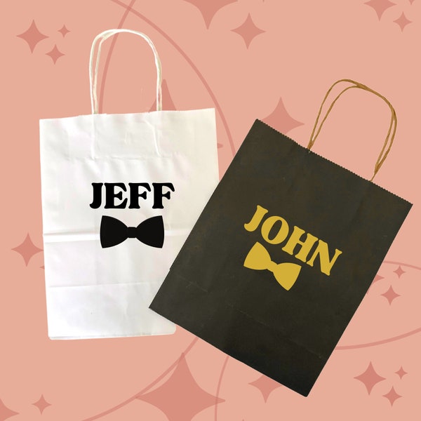 Gift Bags/Custom Bags/Wedding Favors Bags/Customized Bags/Wedding Gift Bags/Personalized Bags/White Kraft Paper Bags