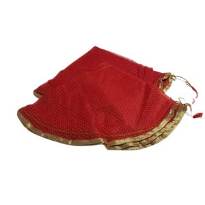 Red Wedding Accessories, 2 piece Lap Cover, Indian Wedding Accessories, Hindu Wedding, Shagan Drawstring Bags, Bride & Groom Shagun