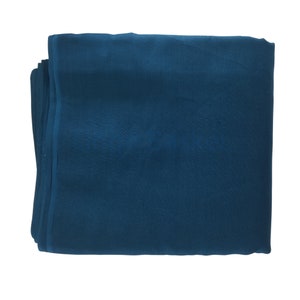 Teal Blue Cotton Voile Fabric: Solid Color Sikh Turban Material