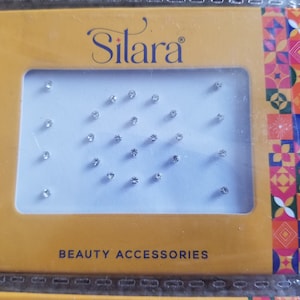 Silver Bindi Fake Nose Studs: Self Adhesive Rhinestone Stickers - Etsy