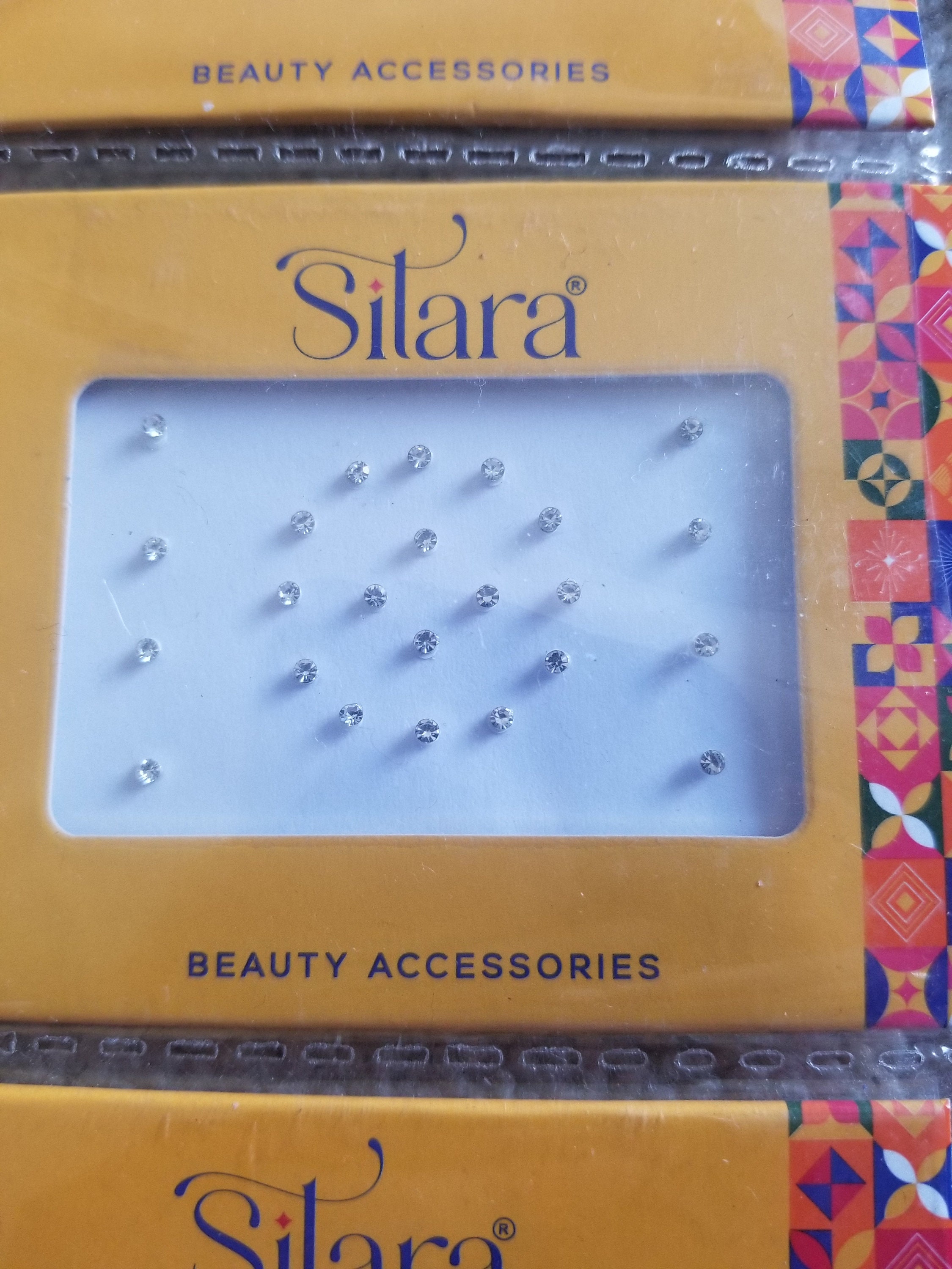 Silver Bindi Fake Nose Studs: Self Adhesive Rhinestone Stickers - Etsy