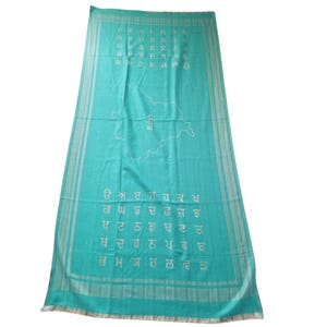 Udaa Airra Gurmukhi/Punjab Karte/Punjab Alphabet/Punjab Männer-Frauen Stola / Lohi / Schal / Geschenk.