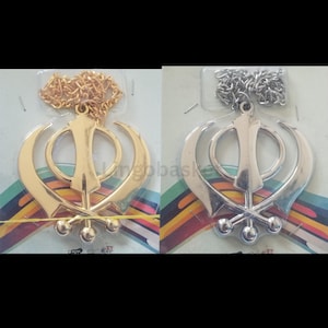 Steel Khanda Car Hanging: Sikh Decor (3 inch)