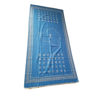 Udaa Airra Gurmukhi/Punjab Karte/Punjab Alphabet/Punjab Männer-Frauen Stola / Lohi / Schal / Geschenk.