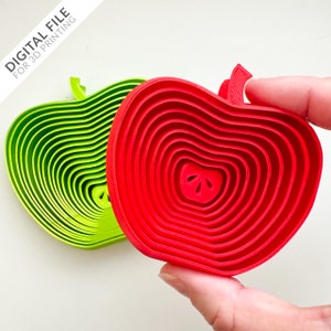 Apple Layered Fidget Toy (Small and Large) - STL Files for 3D Printing