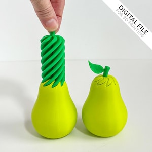 Pear Pass Through Fidget (2 Styles) - STL Files for 3D Printing