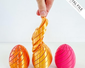 Twisty Fidget Egg (2 Sizes) - STL Files for 3D Printing