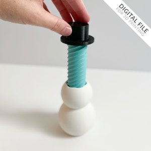 Snowman Twist Toy - STL file for 3D Printing