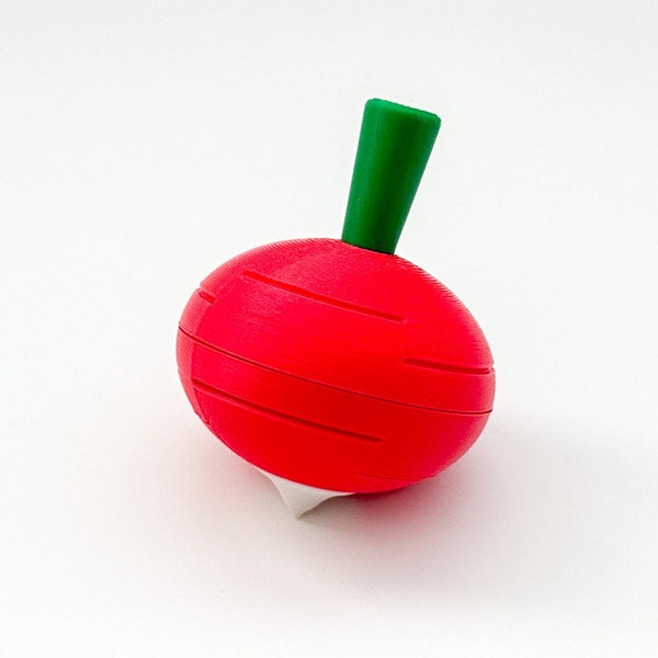 Rotating Radish (Spinning Top) Fidget Toy - STL File for 3D Printing