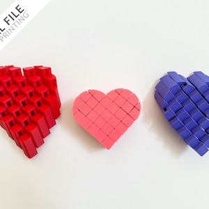 Heart Pixel Fidget - STL File for 3D Printing