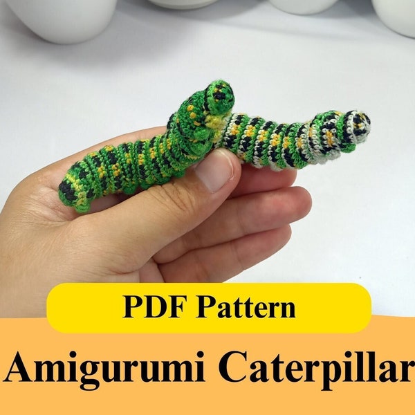 Crochet Caterpillar Pattern Amigurumi Printable PDF Download Crochet Guide