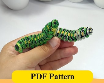 Patron de chenille au crochet Amigurumi - Imprimable PDF à télécharger Guide du crochet