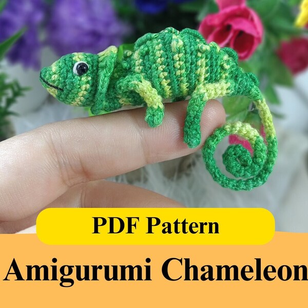 Amigurumi-Häkelmuster „Eidechse“ zum Ausdrucken als PDF-Häkelanleitung herunterladen