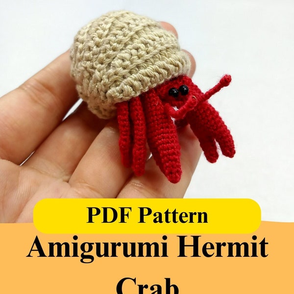 Häkelkrabbenmuster Amigurumi zum Ausdrucken als PDF-Häkelanleitung herunterladen