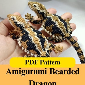 Crochet Lizard Pattern Amigurumi Printable PDF Download Crochet Guide