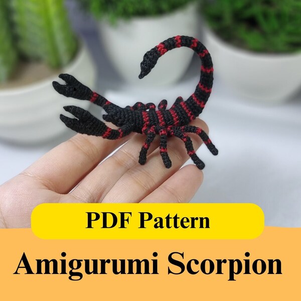 Skorpion Häkelanleitung, Amigurumi Printable PDF, Häkelanleitung