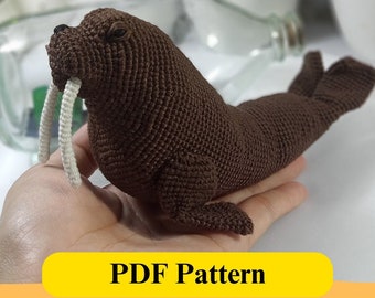 Crochet Walrus Pattern Amigurumi Printable PDF Download Crochet Guide