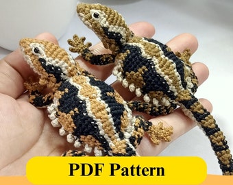 Crochet Lizard Pattern Amigurumi Printable PDF Download Crochet Guide