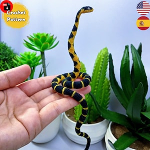 Mangrove Snake Crochet Pattern, Stuffed Animal Pattern, PDF Download, Crochet Mangrove Snake Pattern, Crochet Plush