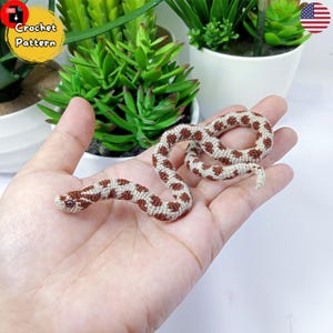 Hognose Snake Crochet Pattern, Stuffed Animal Pattern, PDF Download, Crochet Hognose Snake Pattern, Crochet Plush