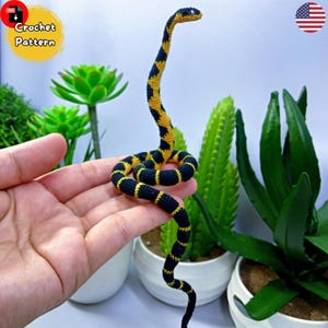 Mangrove Snake Crochet Pattern, Stuffed Animal Pattern, PDF Download, Crochet Mangrove Snake Pattern, Crochet Plush