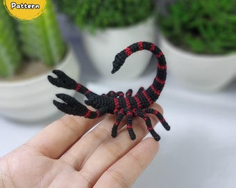 Patrón de escorpión a crochet, patrón de peluche, descarga en PDF, patrón de escorpión a crochet, peluche a crochet