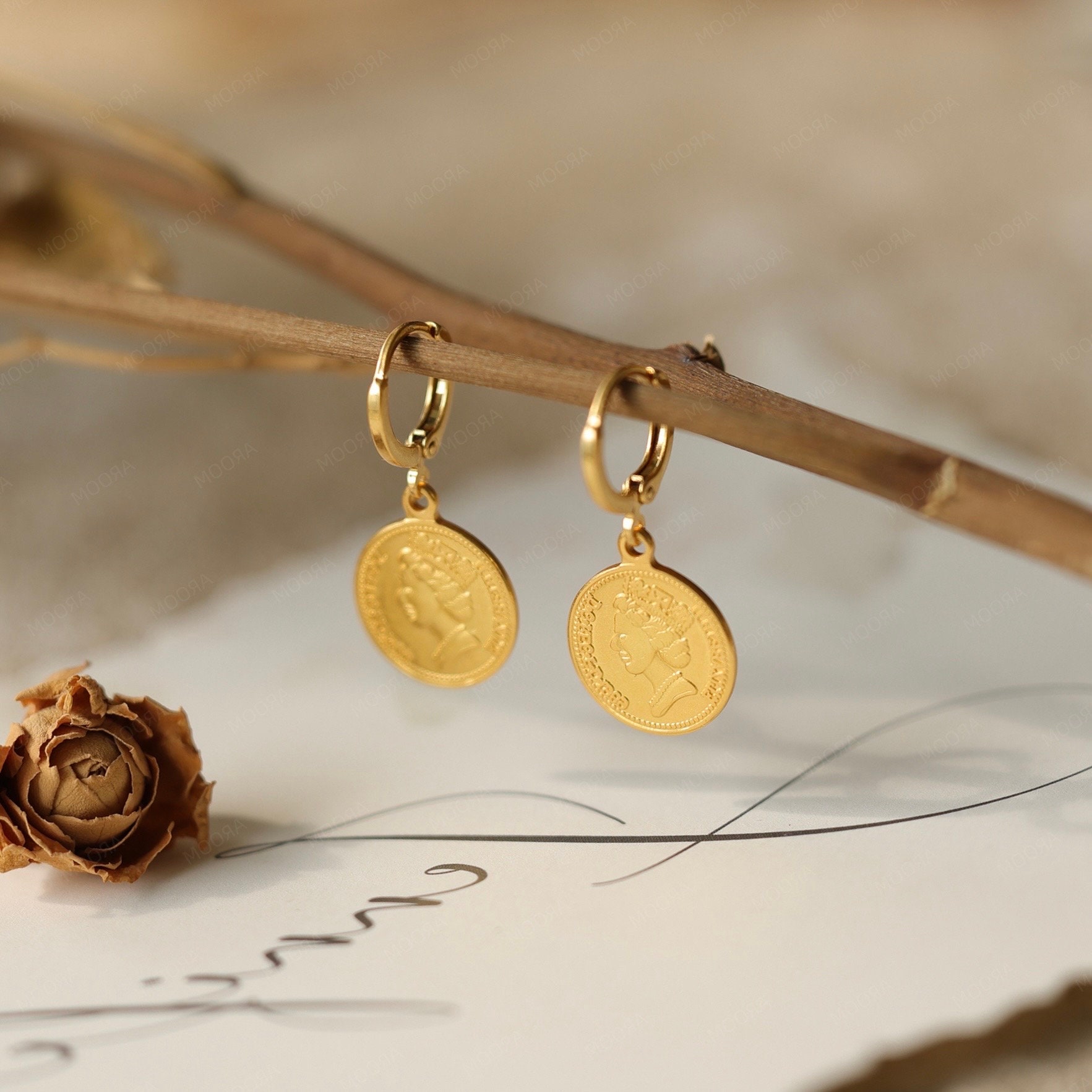 LOVE EACH OTHER MORE COIN EARRINGS main image 0