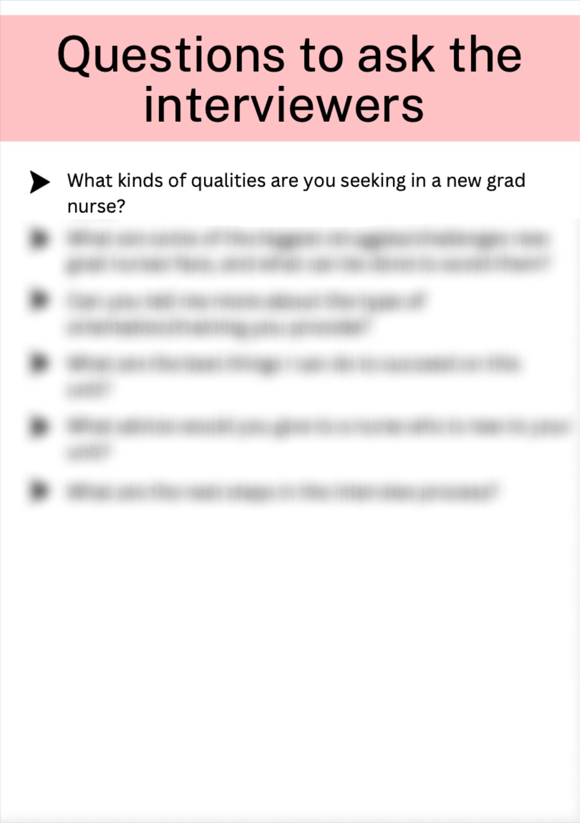 Nurse Interview Questions Etsy